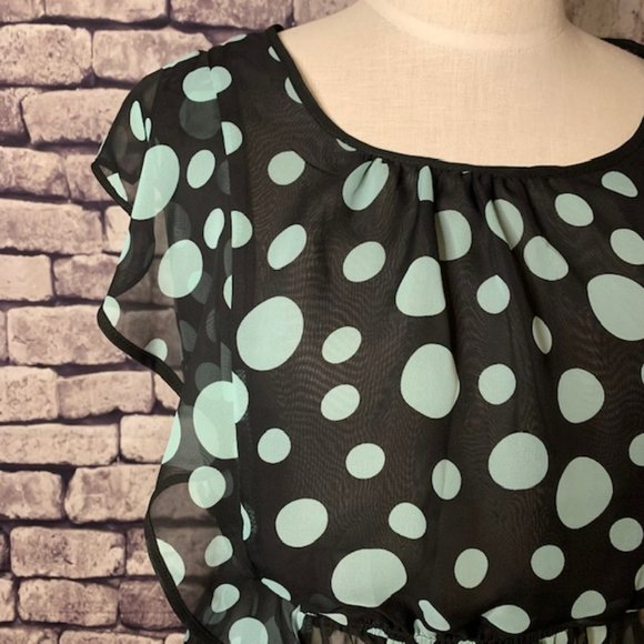 Sharagano NWT Sheer Blouse Size M - Picture 2 of 10